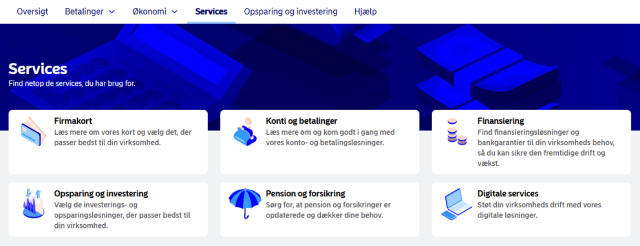 Services in Nordea Business DK